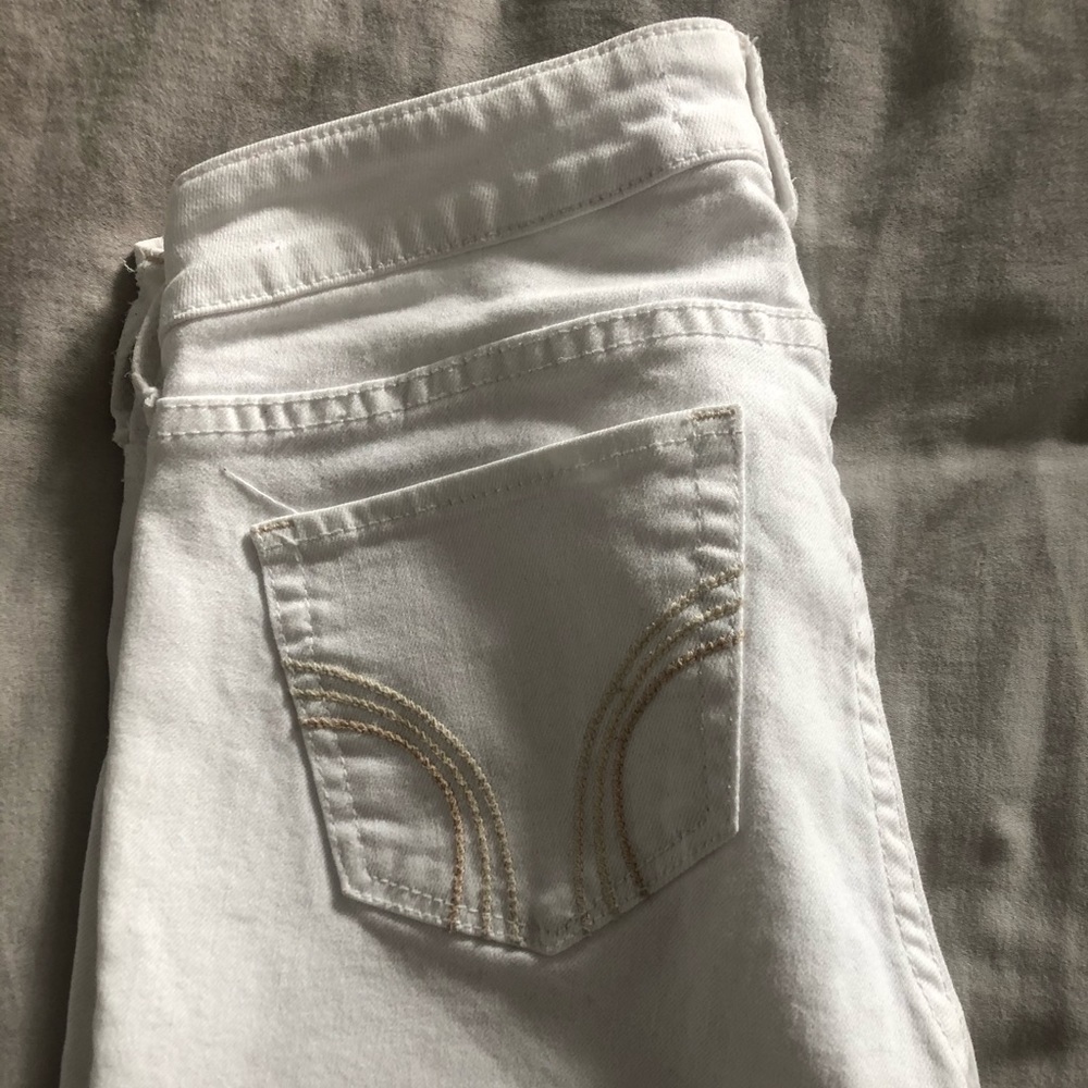 Hollister white skinny jeans